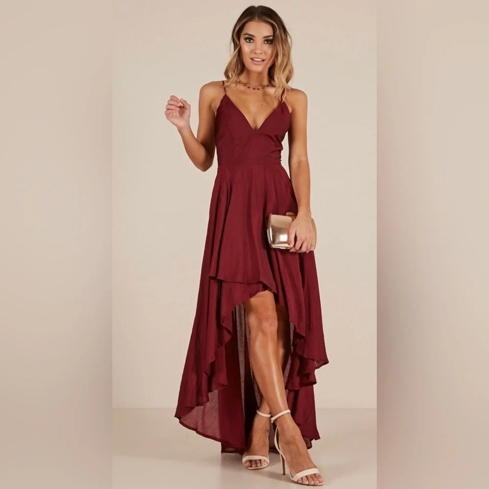 MAKE YOU SMILE DRESS IN WINE - Picture 2 of 8